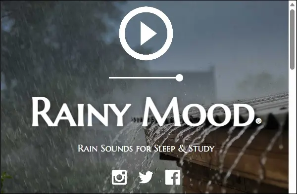 빗소리 사이트 RAINY MOOD