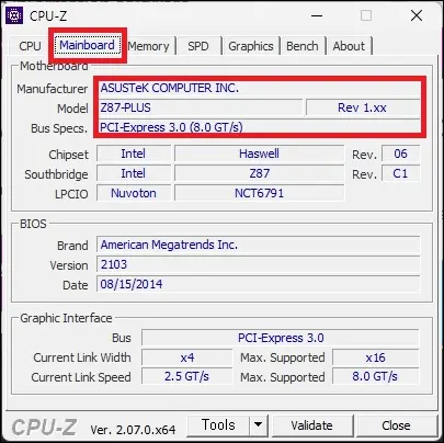 컴퓨터 메인보드 확인법 cpu-z