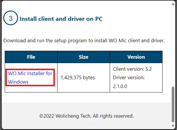 wo mic 설치 파일 다운로드