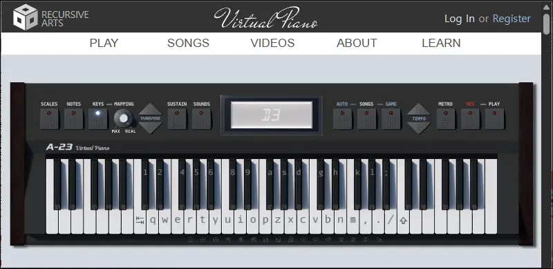 컴퓨터에서 피아노 치는 사이트 Virtual Piano